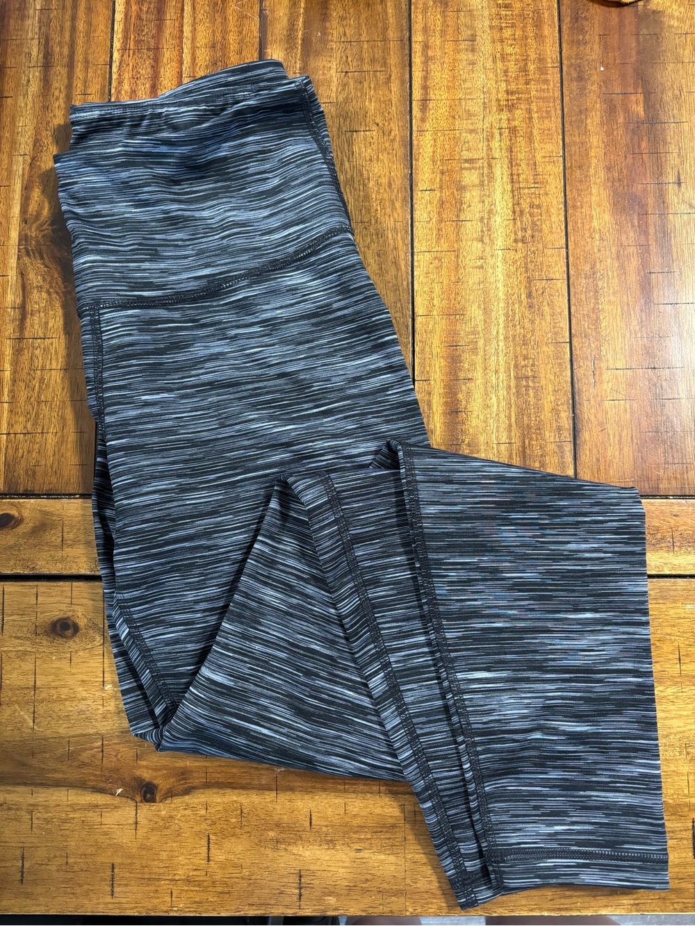 Old Navy Black & Gray Space-Dye Leggings